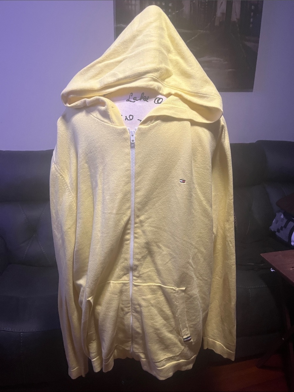 Tommy Hilfiger Yellow Full-Zip Hooded Sweatshirt